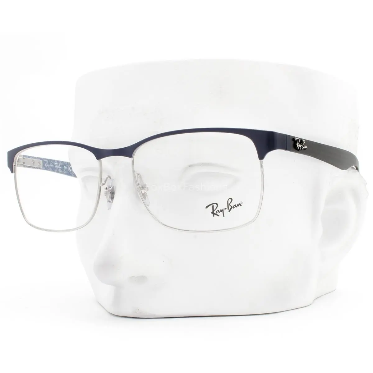 Ray-ban Eyeglasses RB8416 3016 Glasses Matte Blue on Shiny Silver 55mm with Case