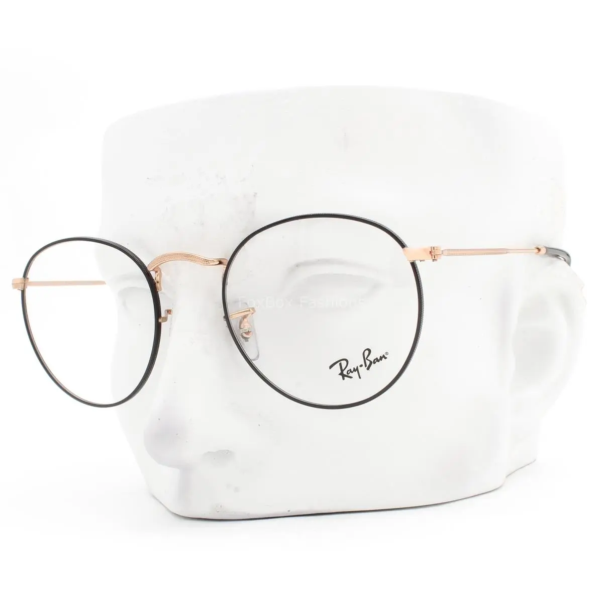 Ray-ban Round Metal Eyeglasses Glasses RB 3447V 3173 Black Rose Gold 50mm W/case by Ray-Ban