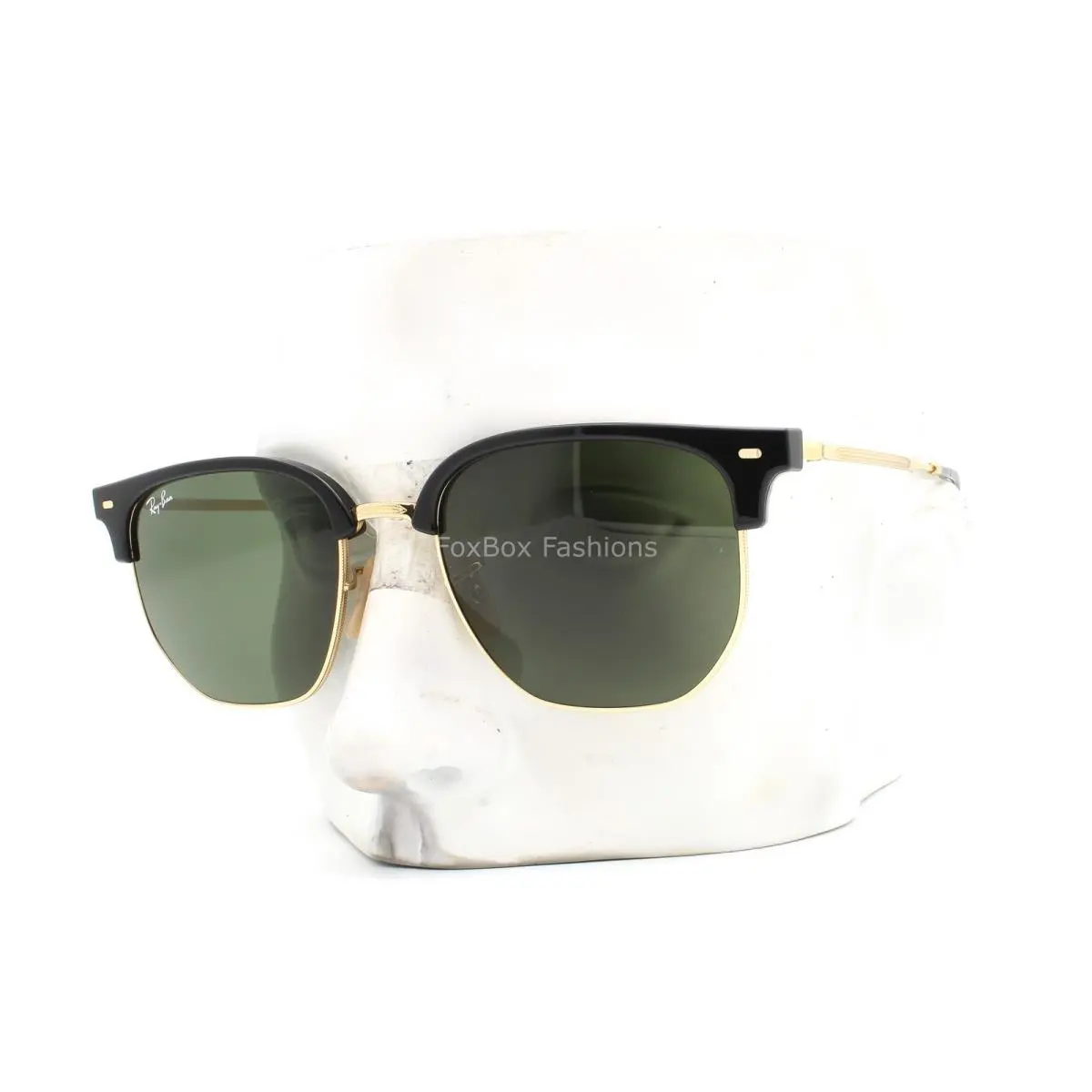 Ray-ban Clubmaster Sunglasses RB 4416 601/31 Black on Gold 51mm with Case by Ray-Ban