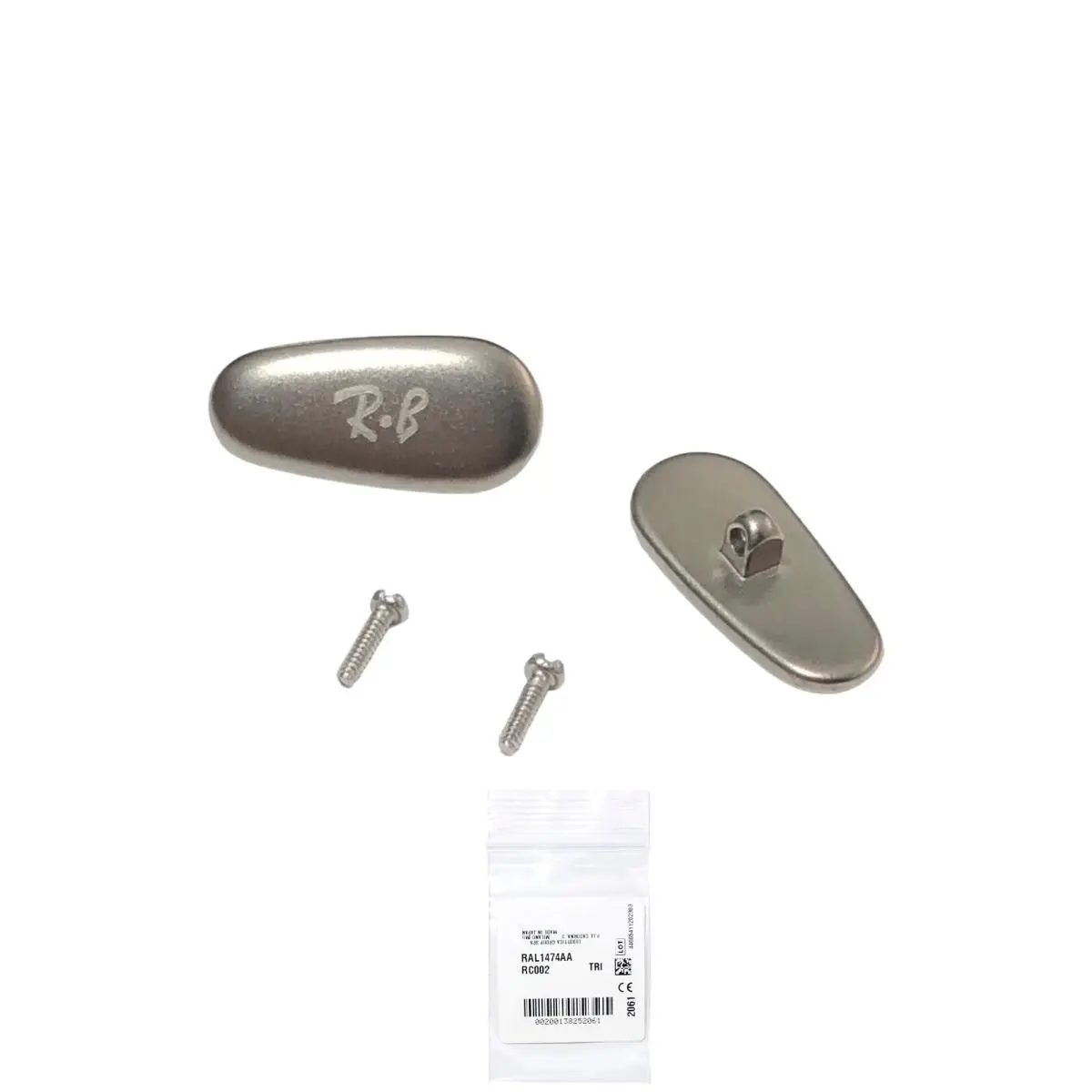 Ray Ban Titanium Nose Pads Sunglasses Eyeglasses Gunmetal W/ Screws 17 mm by Ray-Ban