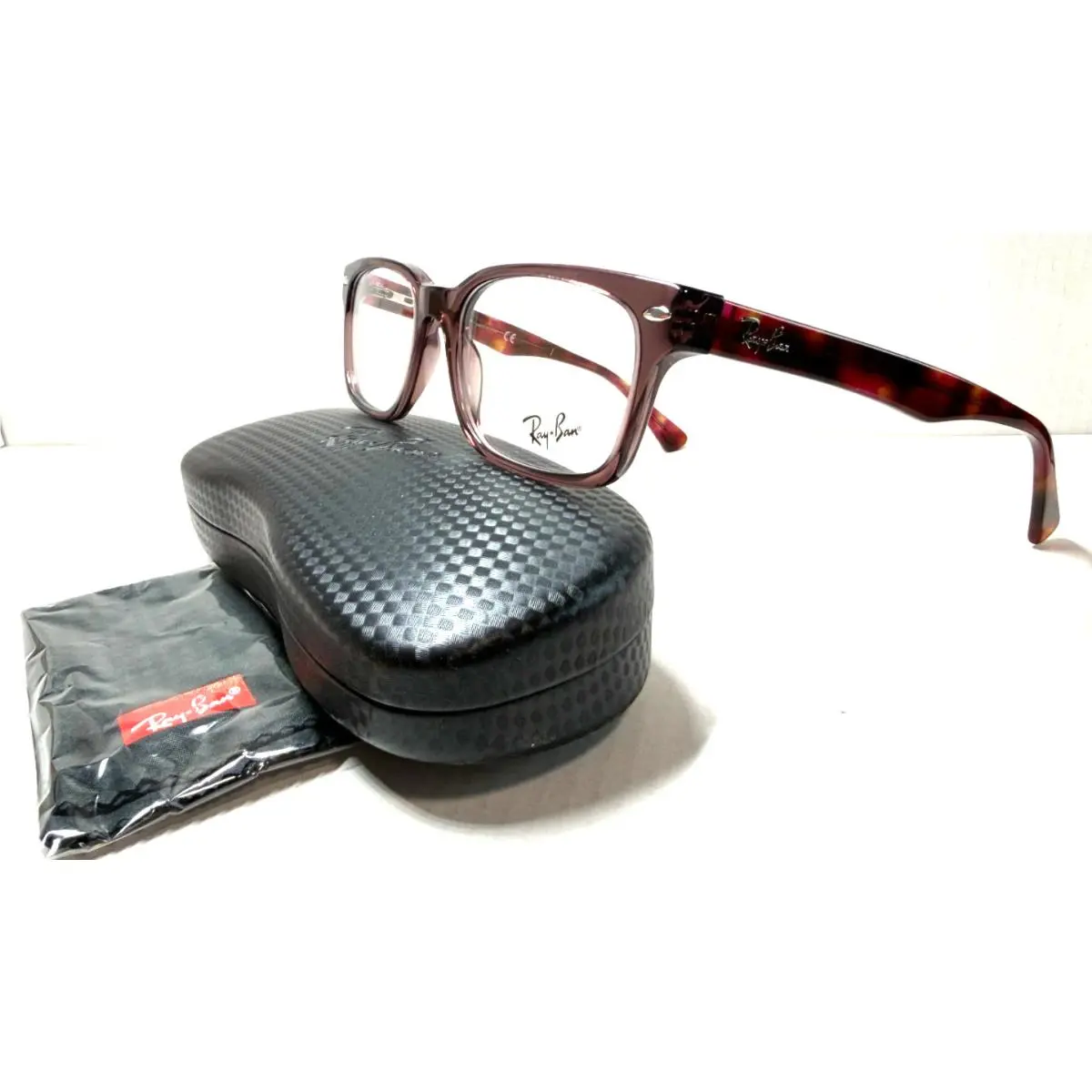 Ray-ban RB 5286 5628 Crystal Brown/red Havana Temples Eyeglasses 51-18