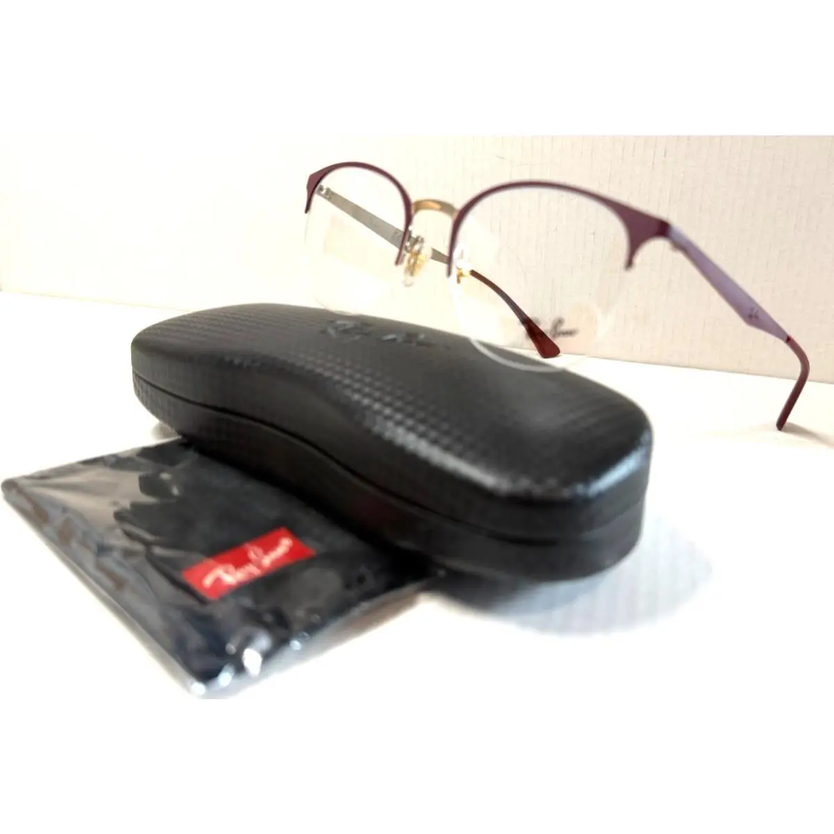Ray-ban RB 6422 3007 Metal Matt Bordeaux ON Gold Eyeglasses 49-19 by Ray-Ban