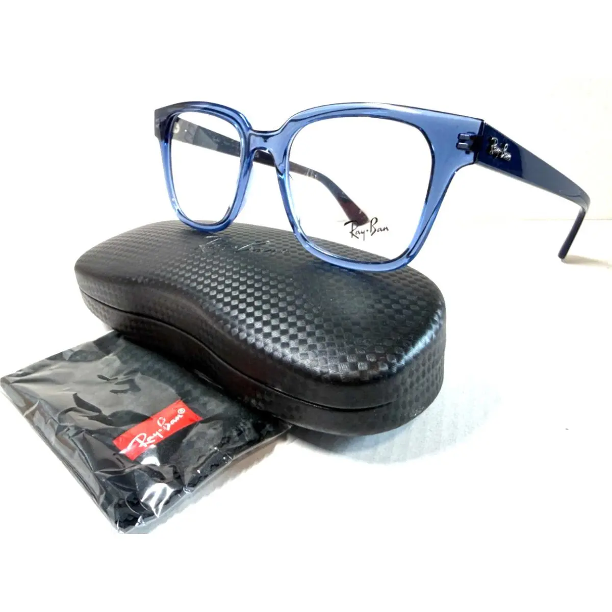Ray-ban RB 4323-V 5941 Square Crystal Blue Eyeglasses 51-20 Italy by Ray-Ban