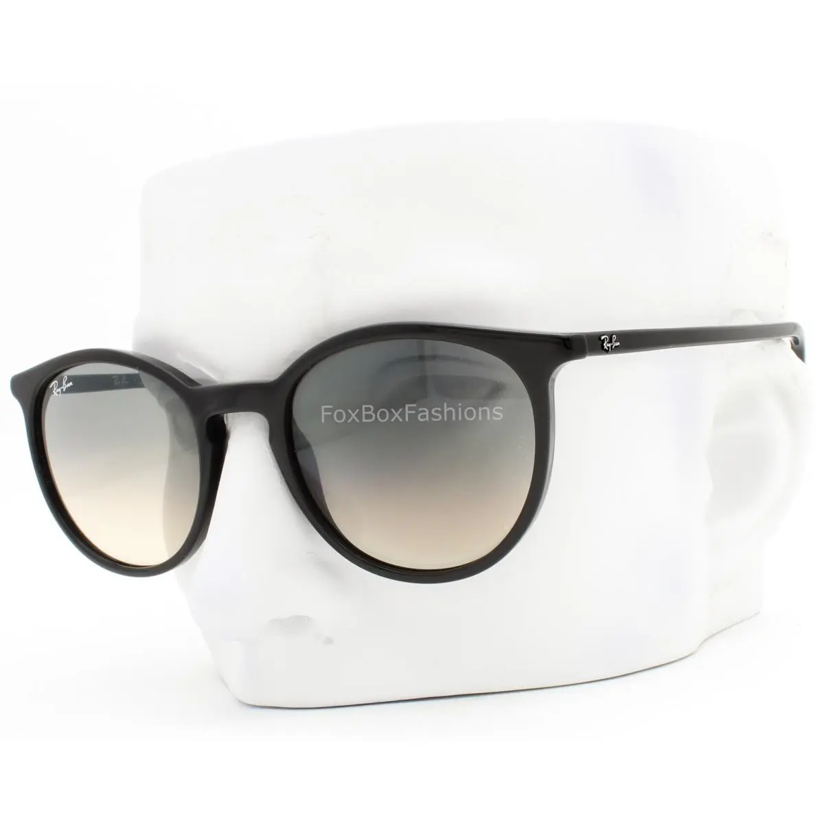 Ray-ban Sunglasses RB 2204 901/32 Shiny Black Light Gray Glass Lens 51mm W/case by Ray-Ban