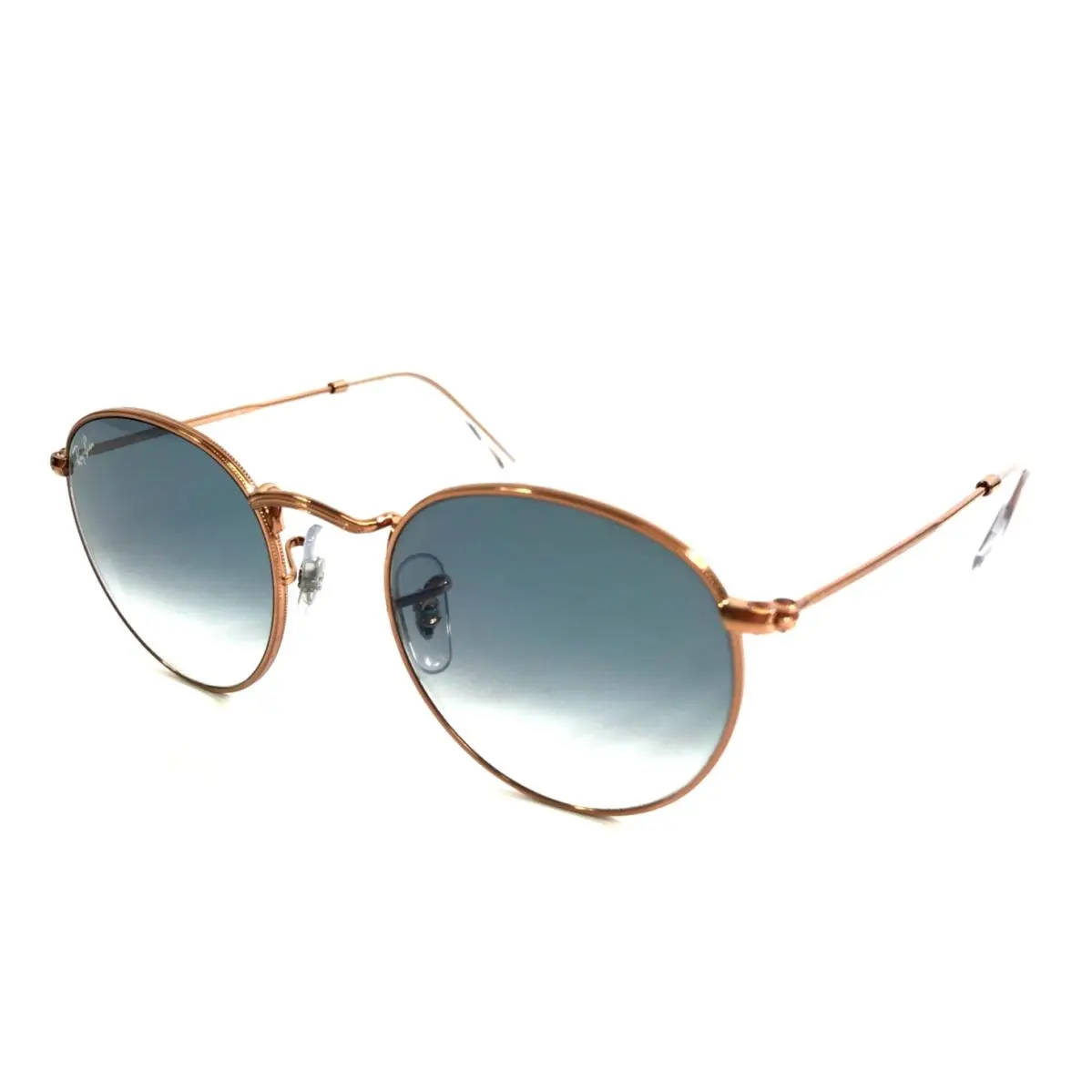 Ray-ban Sunglasses RB3447 Round Metal 9202/3F Rose Gold with Blue Gradient 47 mm by Ray-Ban