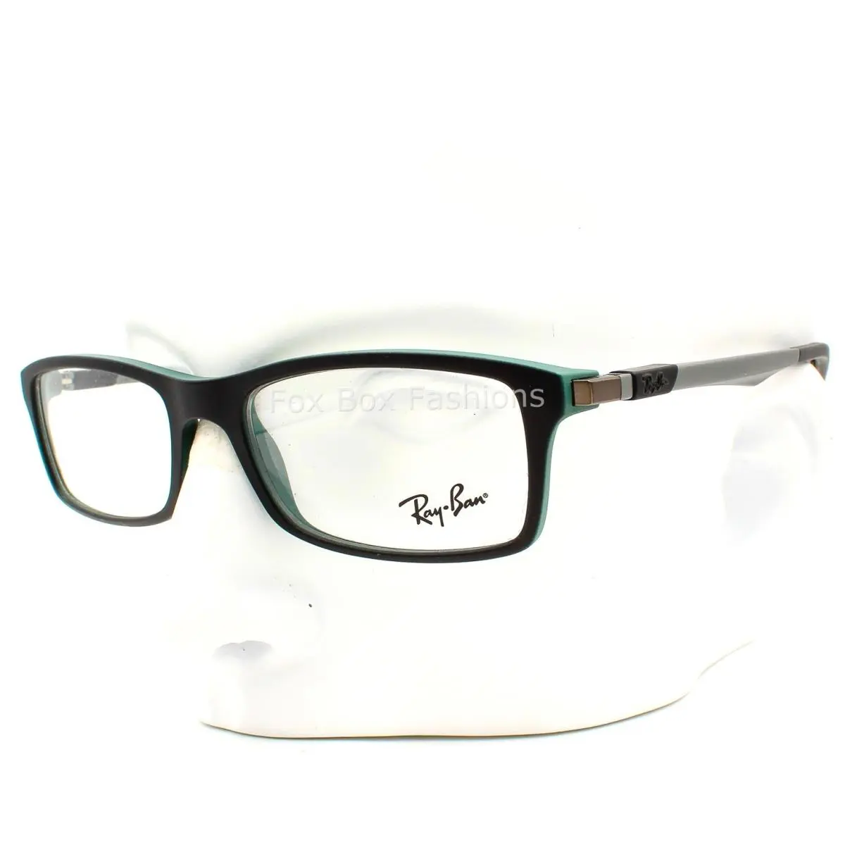 Ray-ban Eyeglasses Glasses RB 7017 5197 Matte Black on Green Silver 54mm W/case by Ray-Ban
