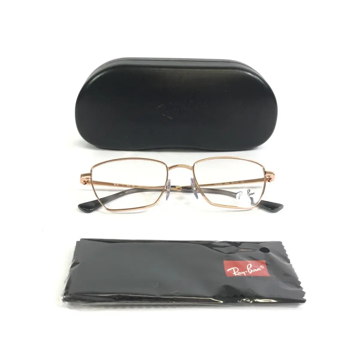 Ray-ban Eyeglasses Frames RB6552 3094 Shiny Rose Gold Cat Eye Wire Rim 53-18-145 by Ray-Ban
