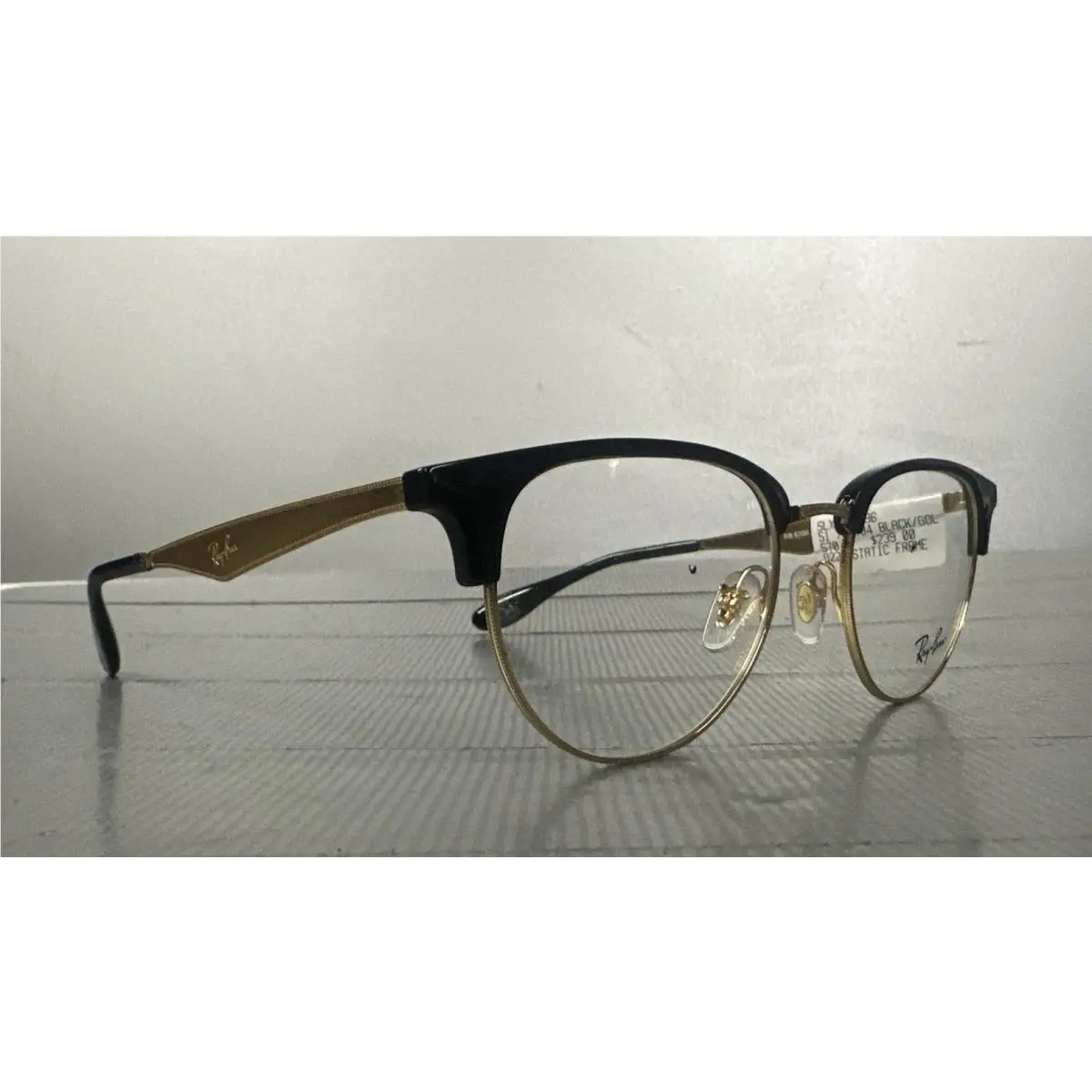 Ray-ban Eyeglasses RB 6396 5784 Gold Black Browline Frame Retail by Ray-Ban