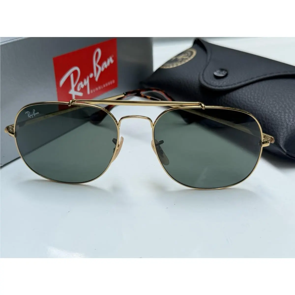 Ray-ban RB3561 001 The General Sunglasses Gold /G-15 Green Classic Lenses 57mm by Ray-Ban