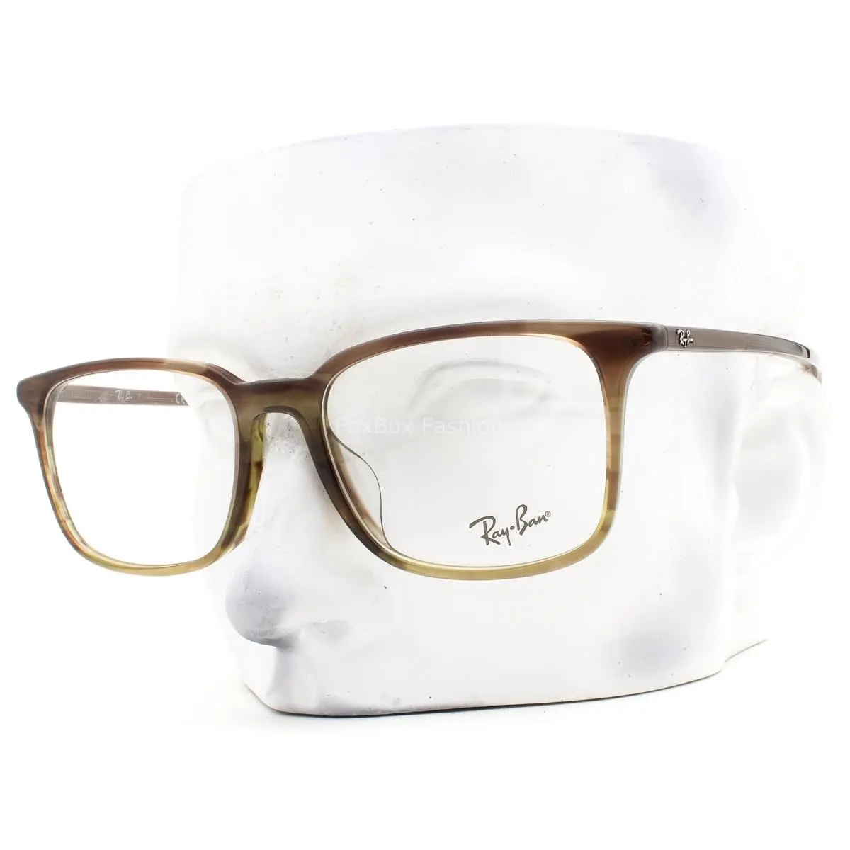 Ray-ban Eyeglasses RB 5421F 8255 Glasses Crystal Striped Brown Green 55mm W/case by Ray-Ban