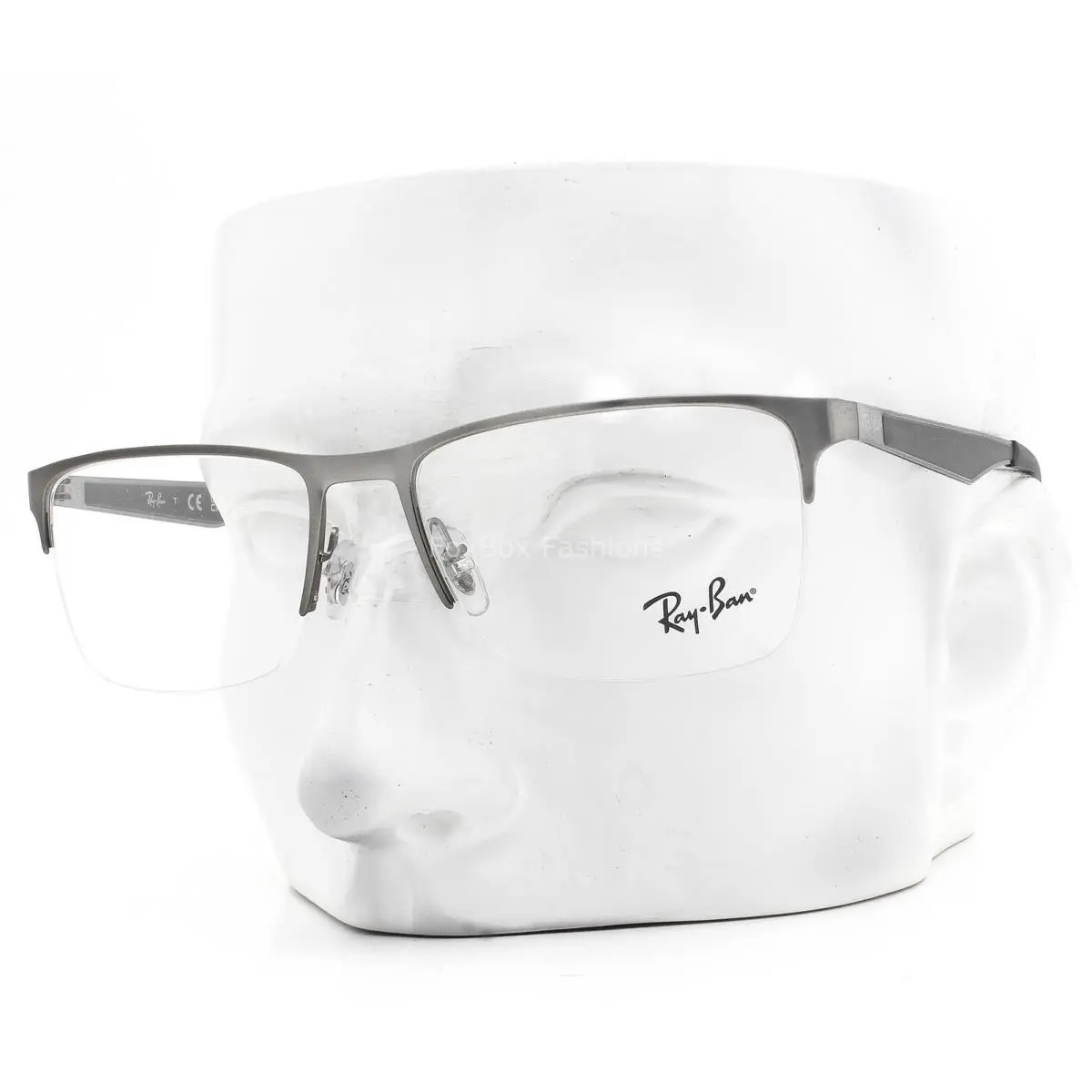 Ray-ban Semi Rimless Eyeglasses Glasses RB 6335 2855 Matte Gunmetal 56mm W/case by Ray-Ban