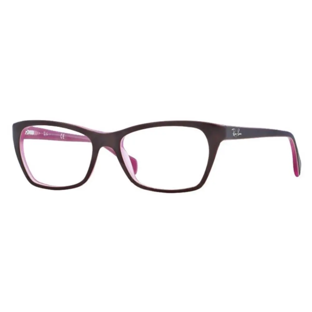 Ray Ban RB5298 Eyeglasses 51-17-135 Mattebrownpink /demolens 5386 RX5298 RB 5298