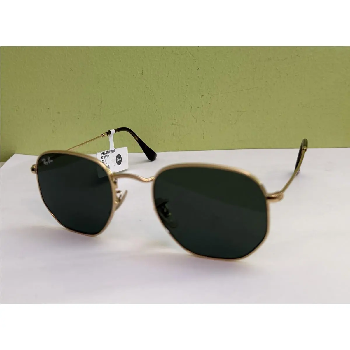 Ray Ban RB3548-N Hexagonal Flat Unisex Sunglasses Arista Gold 001 51-21-145 by Ray-Ban