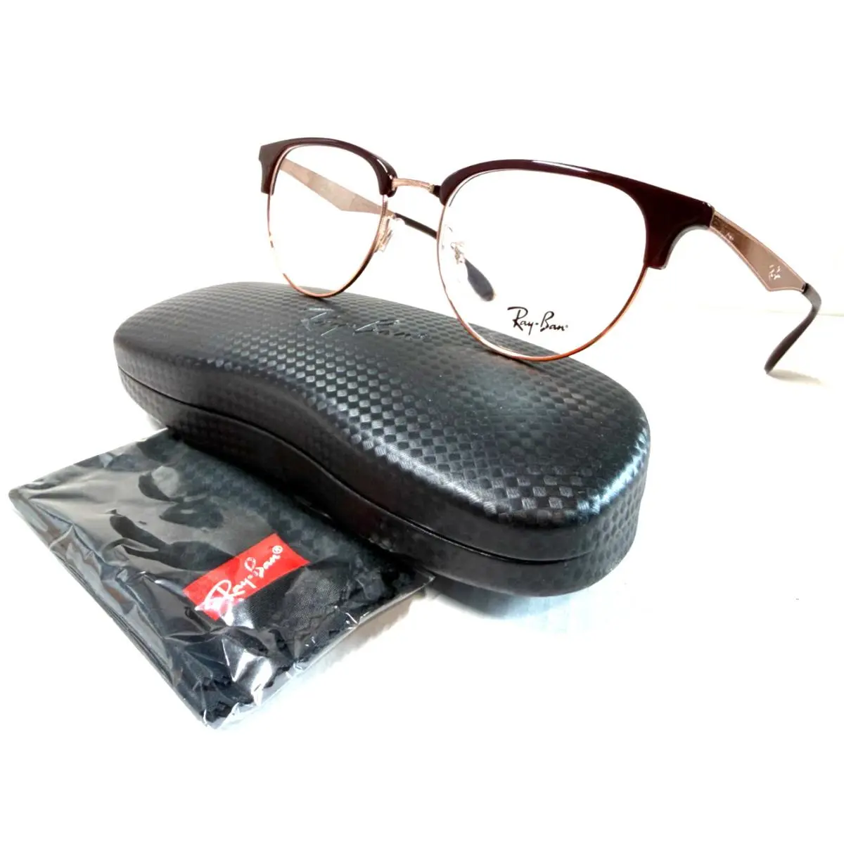 Ray-ban RB 6396 5786 Choccolate ON Rose Gold Eyeglasses 51-19