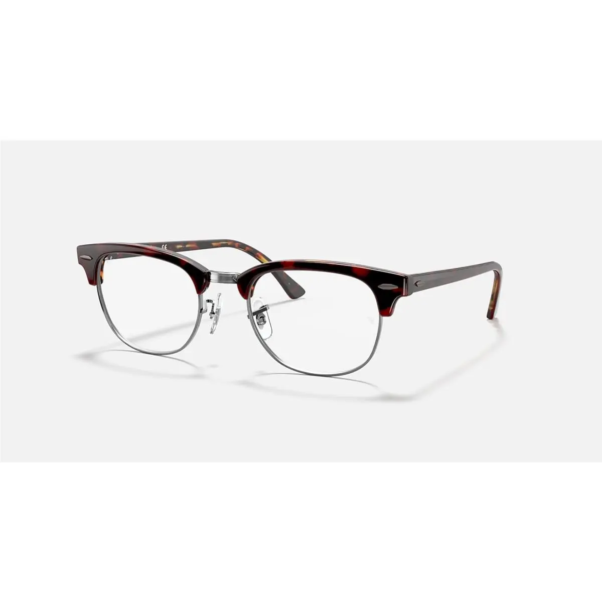 Ray-ban RX5154 5911 Eyeglasses 49mm Polished Red Havana / Clear Demo Lens by Ray-Ban