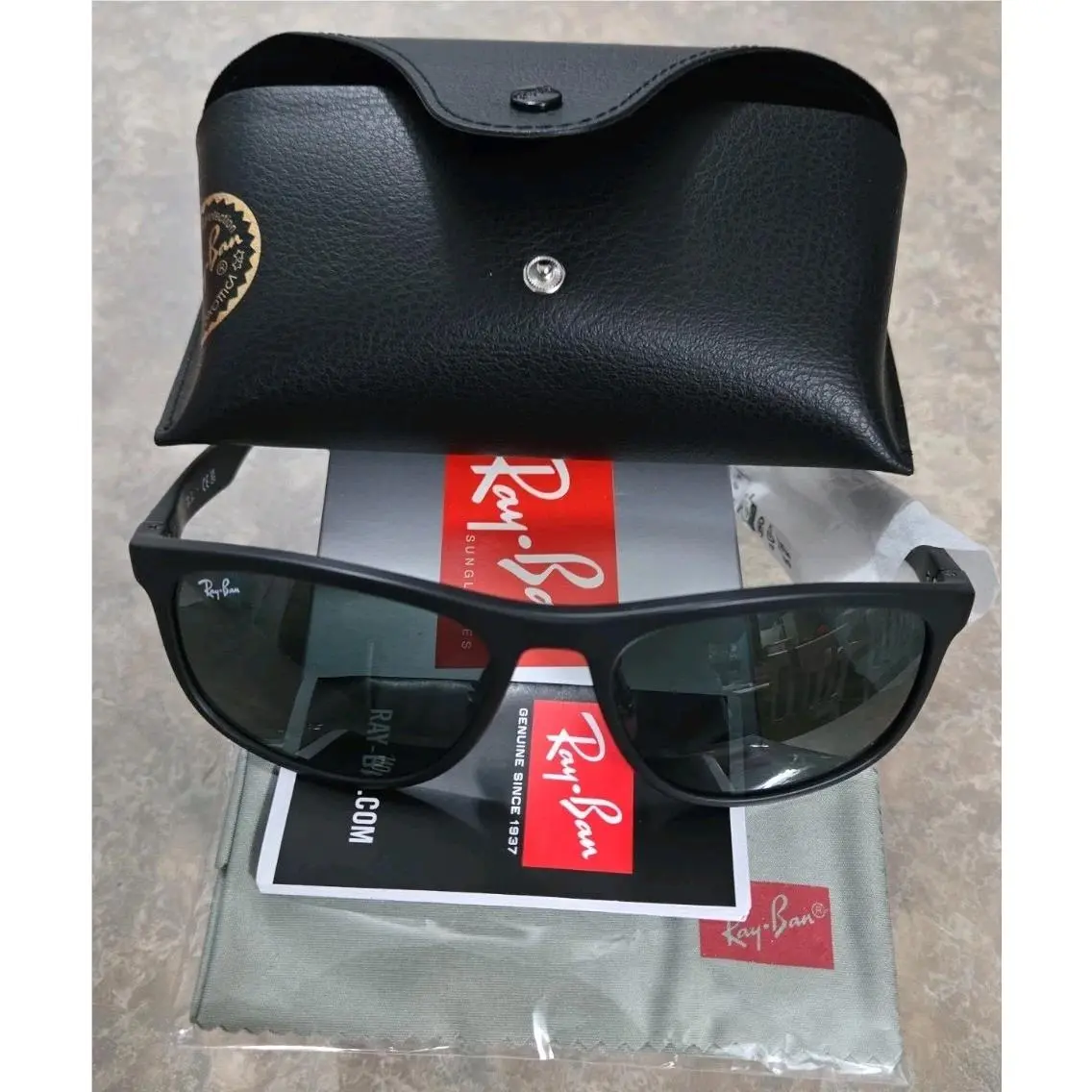 Ray-ban RB 4468 601S71 Liteforce Sand Black / Dark Green 59mm Sunglasses by Ray-Ban