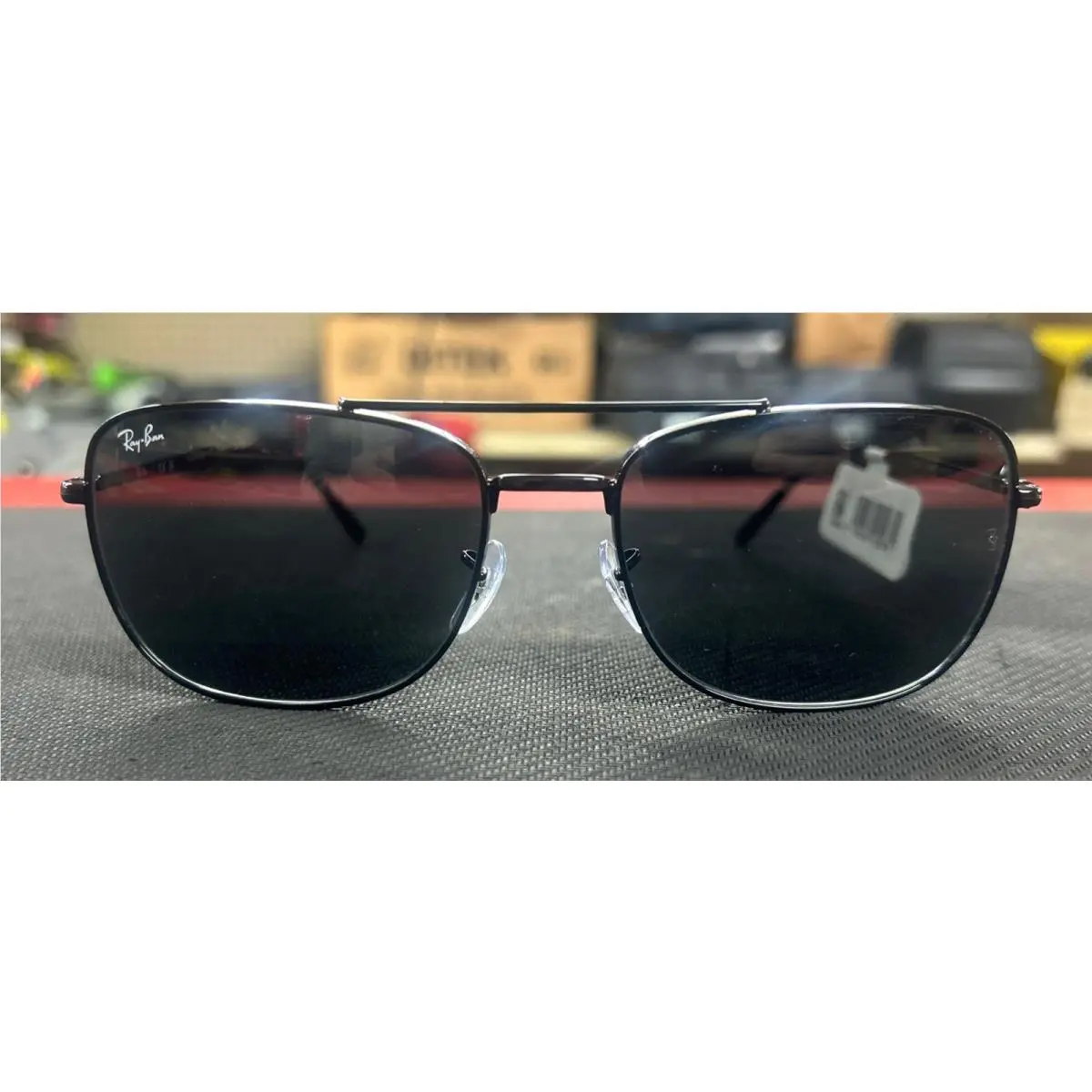 Ray Ban RB3755 002 B1 Black Grey Unisex 62 mm Sunglasses by Ray-Ban
