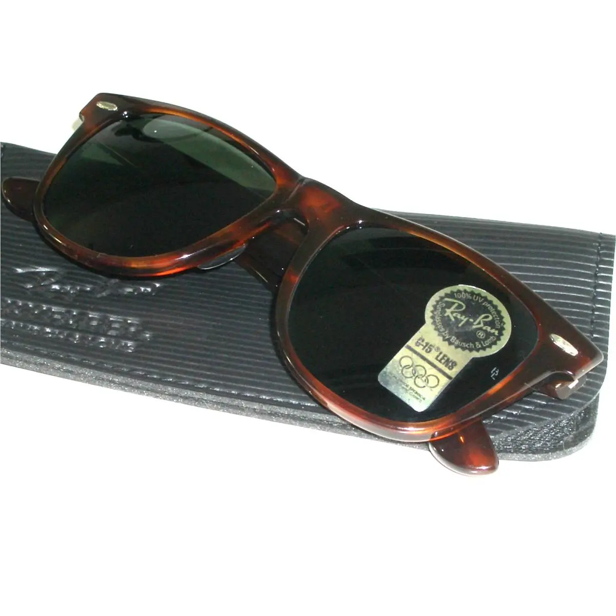 Vintage B L Ray-ban L1725 G15 UV Crystal Acetate Tort Wayfarer II Sunglasses by Ray-Ban