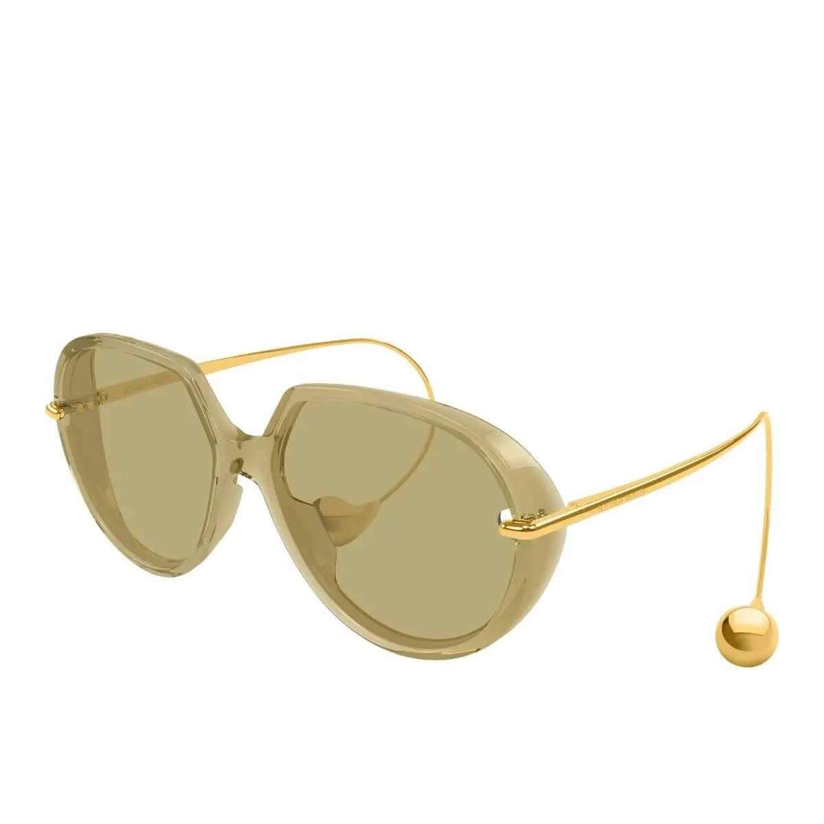 BV1436S 004 60mm Sunglasses Yellow / Brown Solid Lens by Bottega Veneta