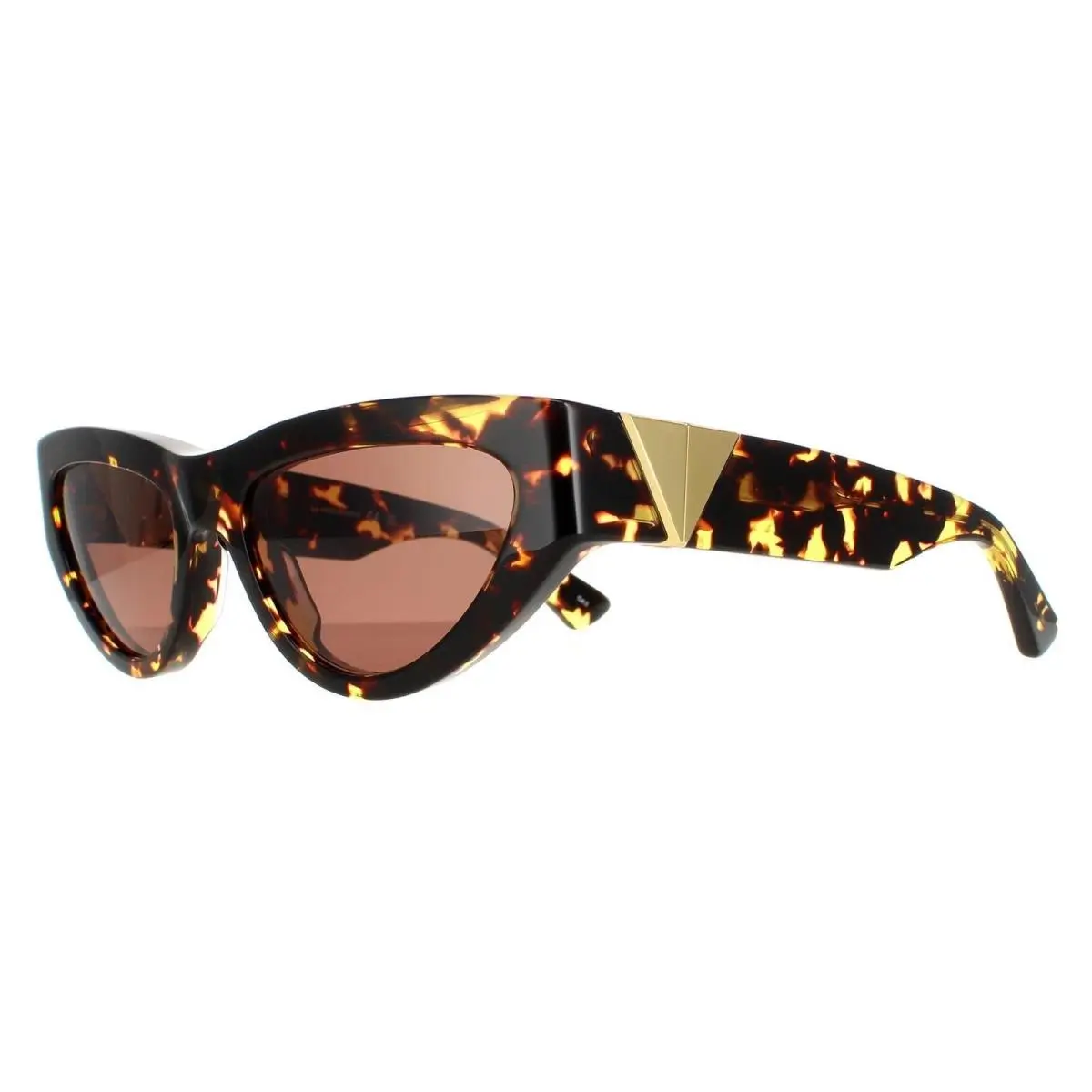 Women`s Havana Cat Eye Sunglasses Brown Lens - BV1176S-002 by Bottega Veneta