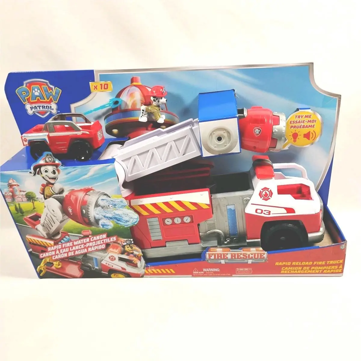 Paw Patrol Rescue Fire Truck Rapid Reload Water Cannon Vehicle