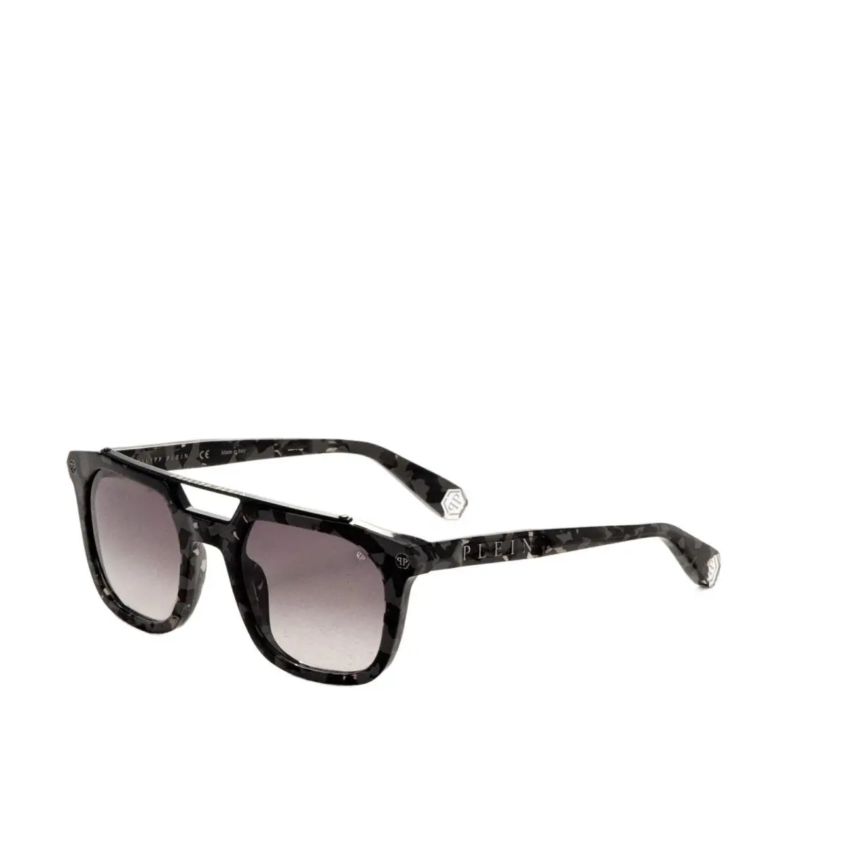 Men`s 51mm Grey Camouflage Sunglasses SPP001M510721 by Philipp Plein
