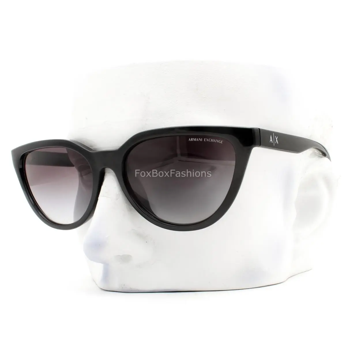 Sunglasses Polished Black Gray Gradient AX 4130SU 81588G W/case by Armani Exchange