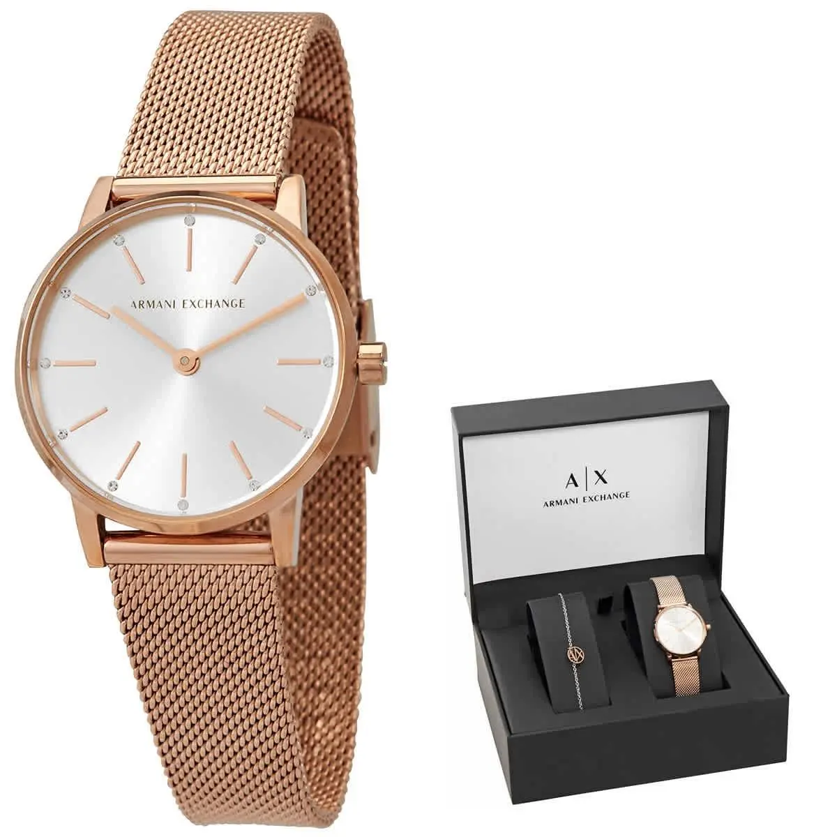 Armani Exchange Lola Quartz Silver Dial Ladies Watch AX7121