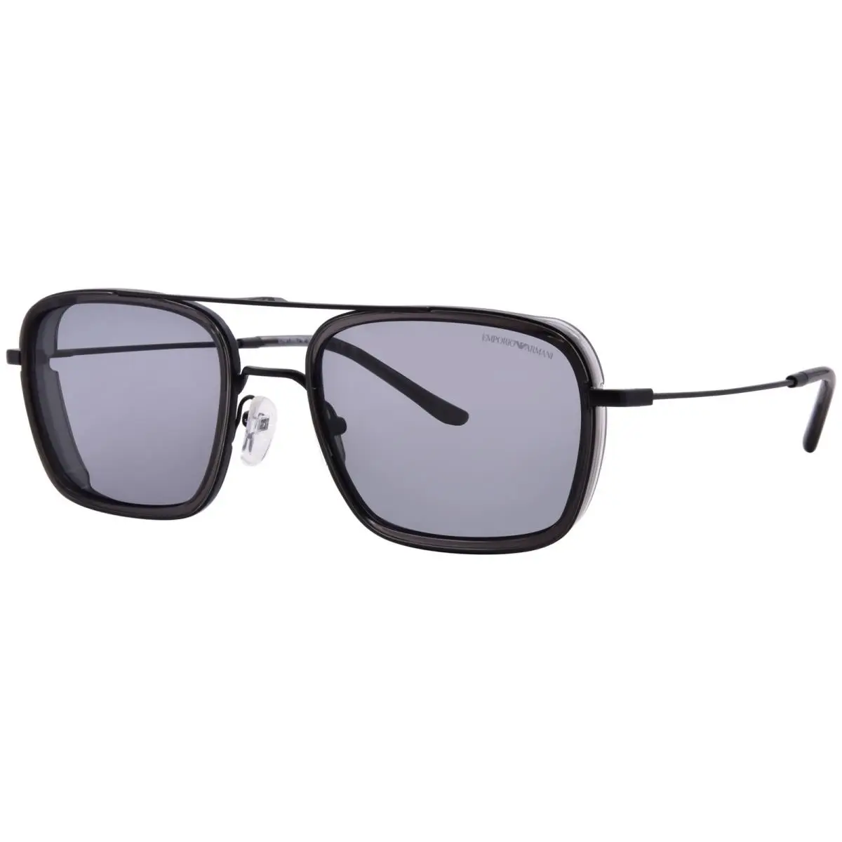 Emporio Armani EA2162 300187 Sunglasses Men`s Black/smoke Square Shape 54mm