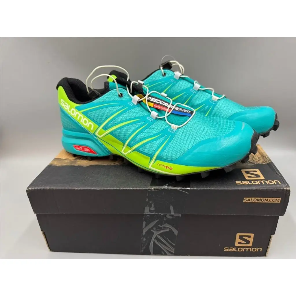 Women’s Salomon Speedcross Pro Hiking Shoes Teal Blue Size 10.5