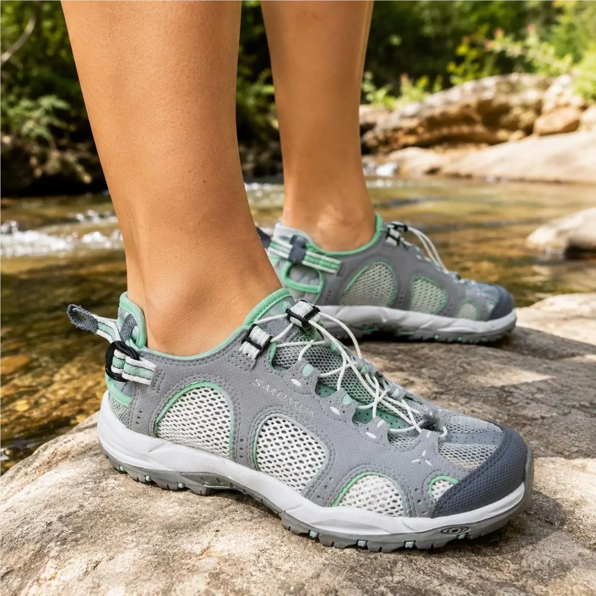 Salomon Techamphibian 3 W Women`s Water Shoes US 6 Light Onix Quick Lace