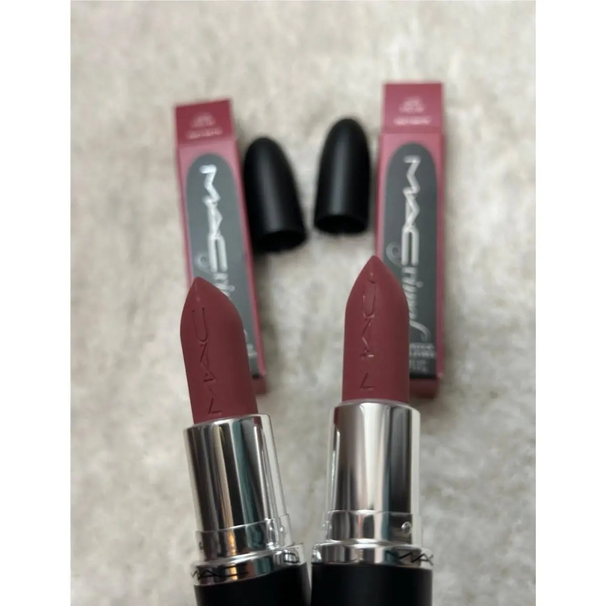 2 Pack Mac Macximal 608 Mehr Silky Matte Lipstick Full Size 0.12oz x2 by MAC Cosmetics