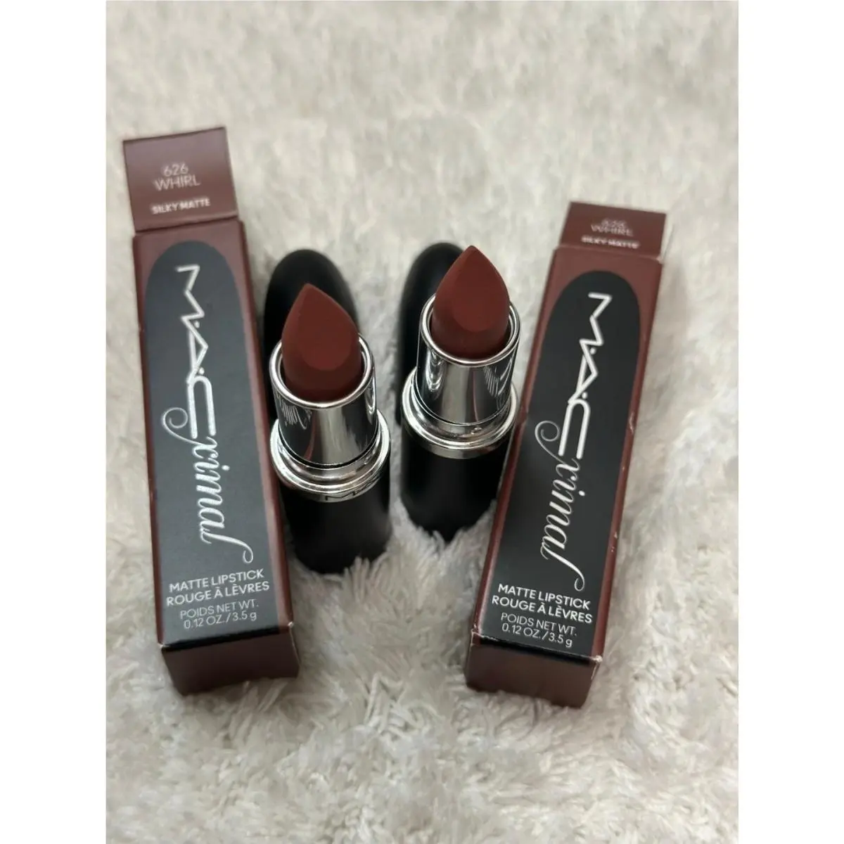 2 Pack Mac Whirl 626 Matte Lipstick. 0.12oz. Full Size by MAC Cosmetics