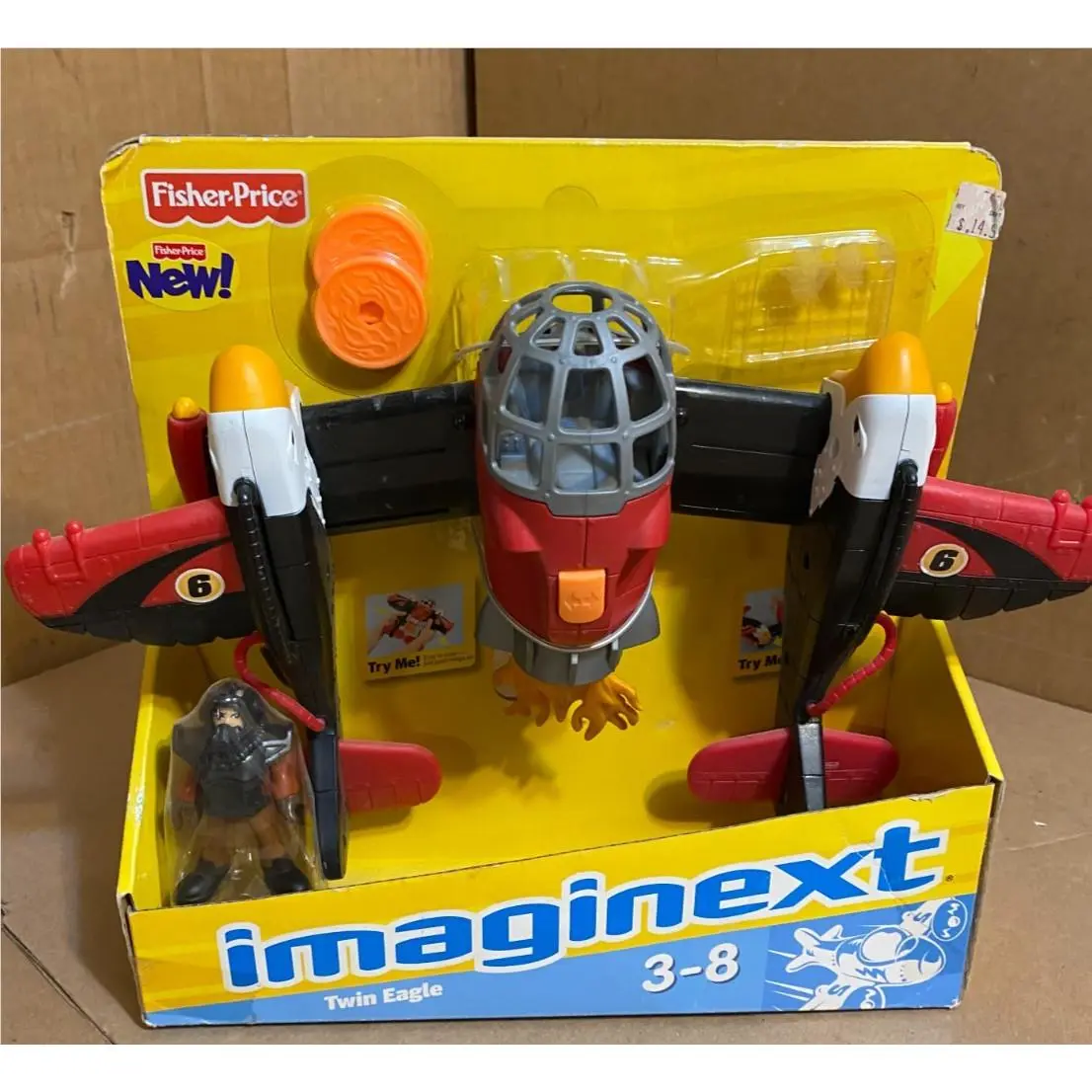 Imaginext Sky Racers Twin Eagle Airplane