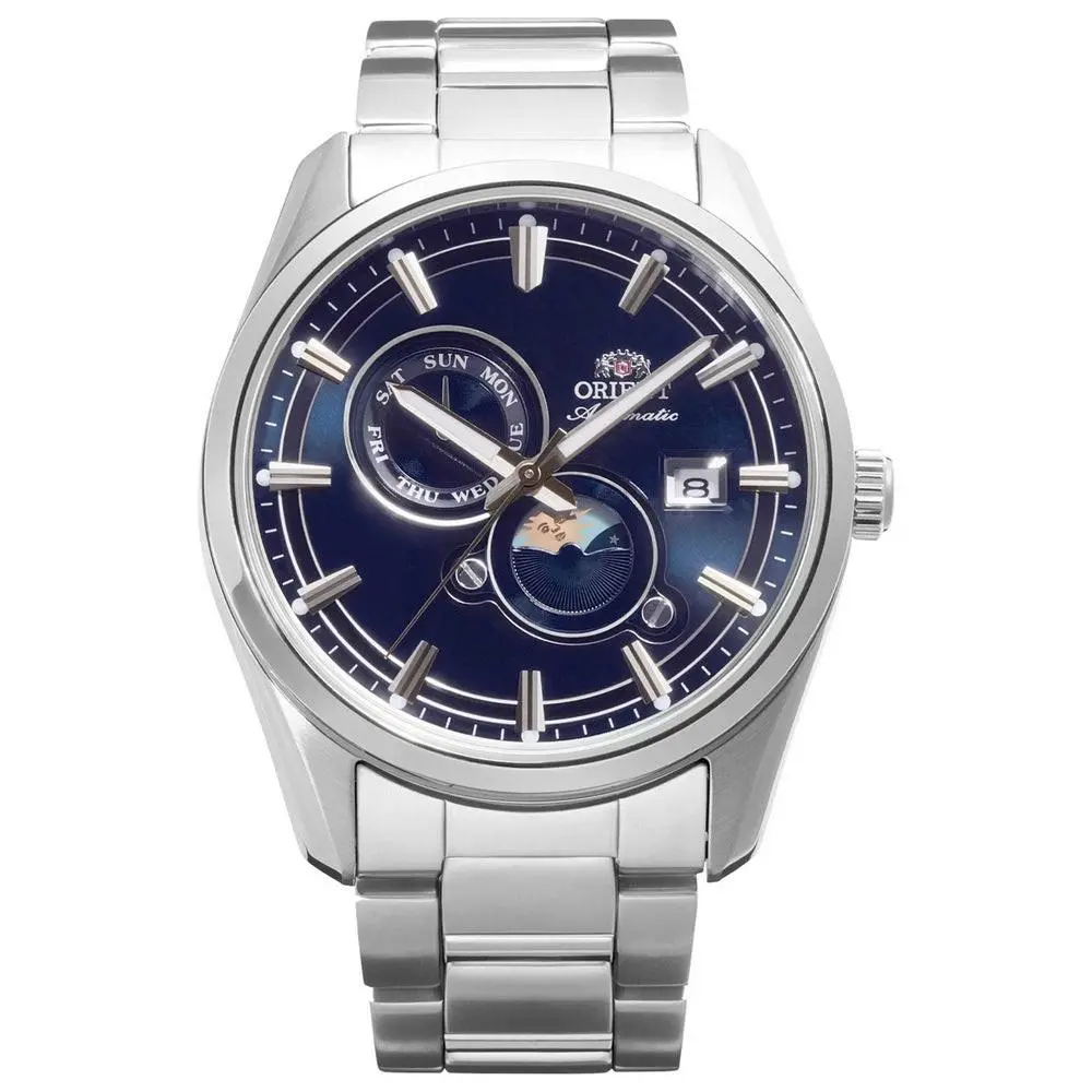 Orient Stretto Day & Night Men`s Stretto Day Night Blue Dial Automatic 42mm Watch RA-AK0315L