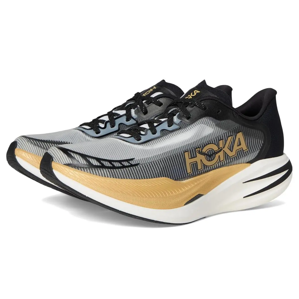 Hoka shoes - Black/Gold 6