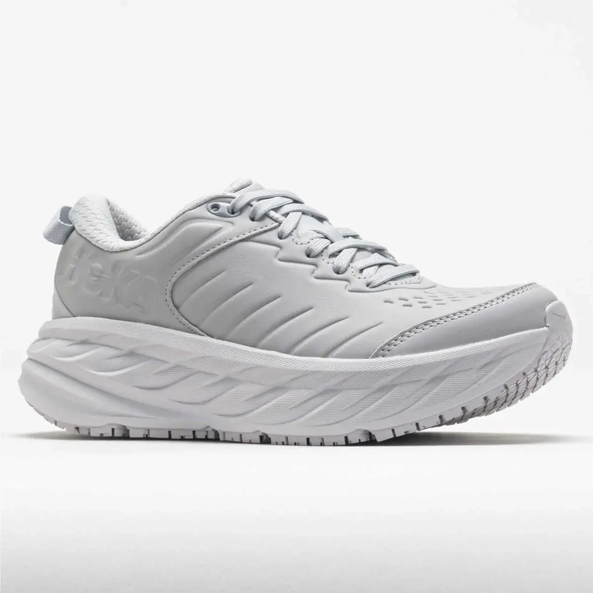Hoka Men`s Bondi Slip Resistant Harbor Mist Lunar Rock SR Shoes
