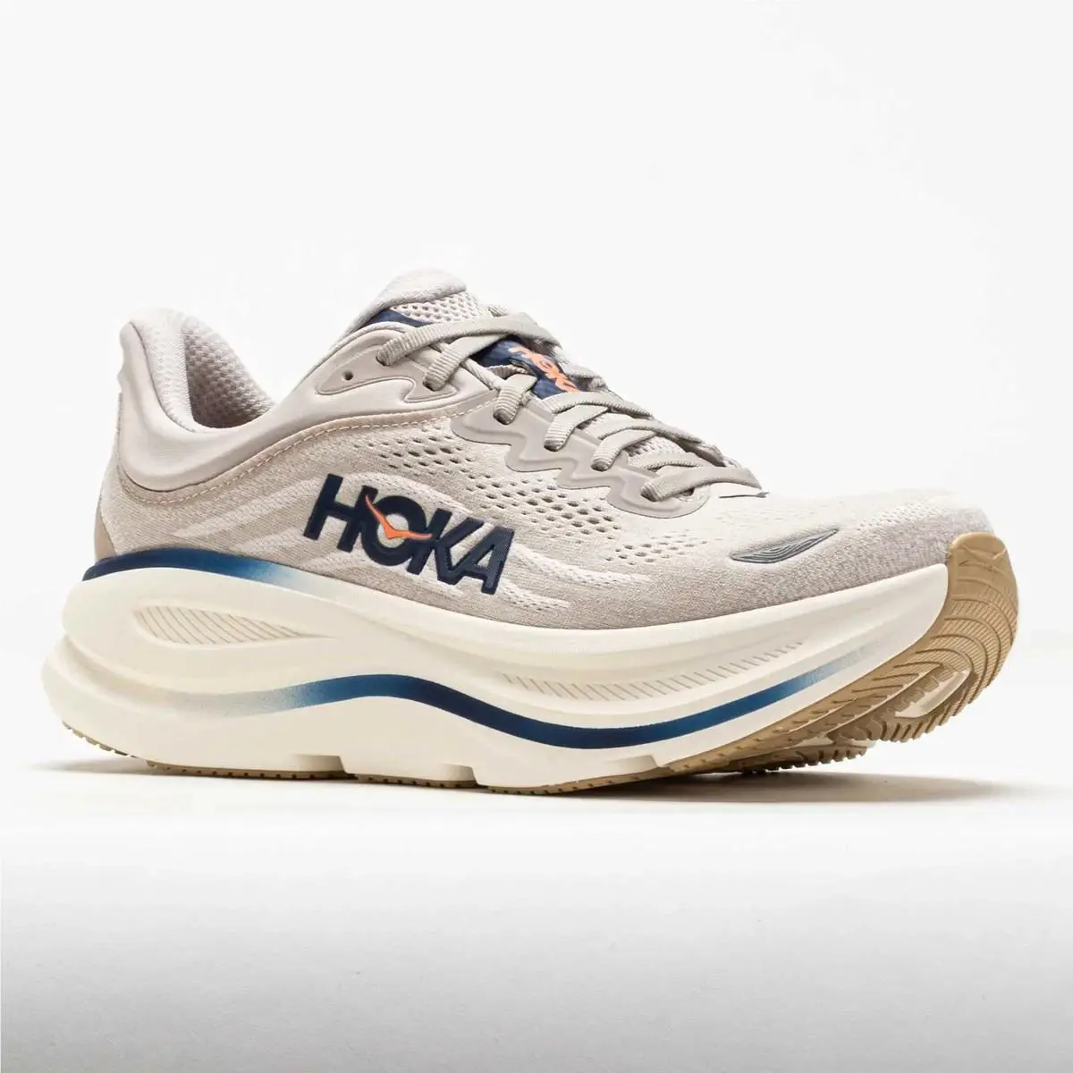 Hoka Men`s Bondi 9 Stucco Grout Runnins Shoes