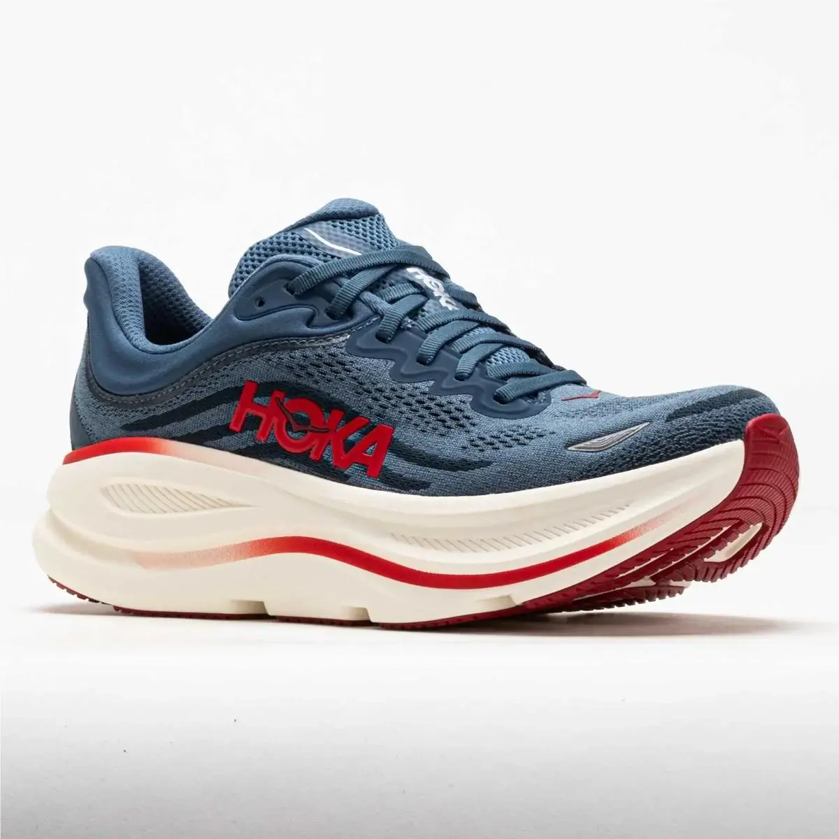 Hoka Men`s Bondi 9 Thunder Cloud Vermillion Running Shoes