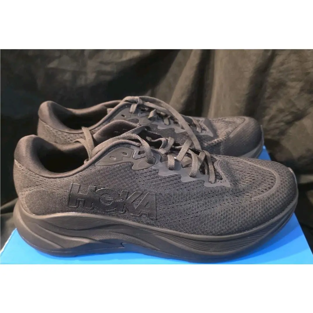 Hoka Rincon 4 Running Shoes Black 1155132-BBLC Men Size 10 EE