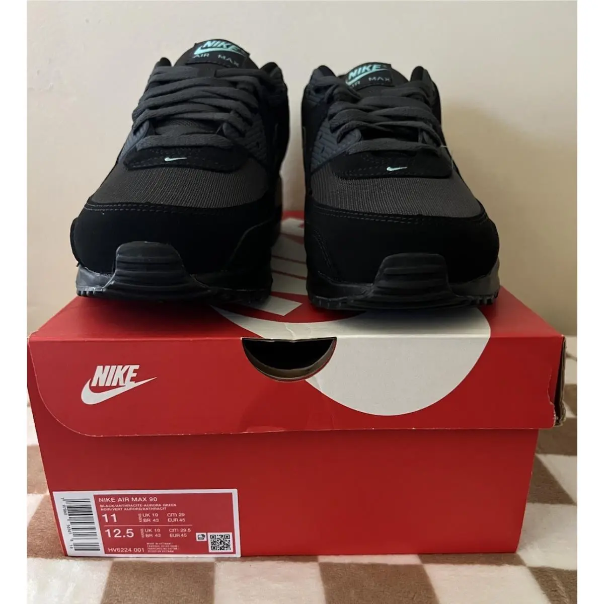 Nike shoes - Nike Air Max 90 - Air Max - HV6224-001 - Black/Anthracite/Aurora Green 11
