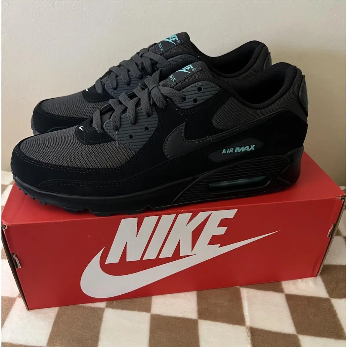 Nike shoes - Nike Air Max 90 - Air Max - HV6224-001 - Black/Anthracite/Aurora Green 8