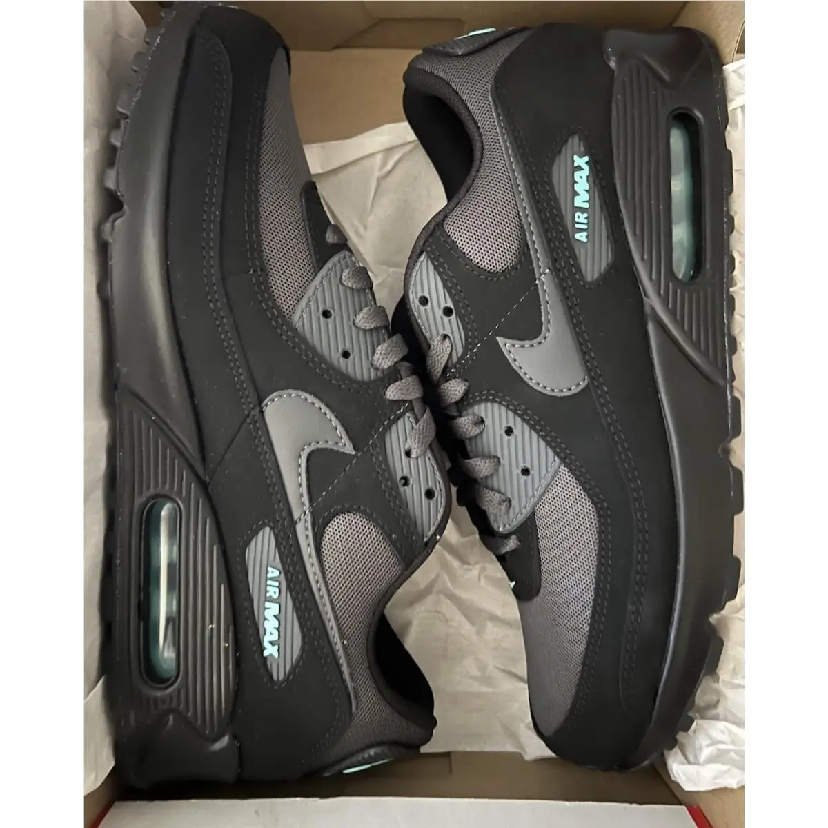 Nike shoes - Nike Air Max 90 - Air Max - HV6224-001 - Black/Anthracite/Aurora Green 13