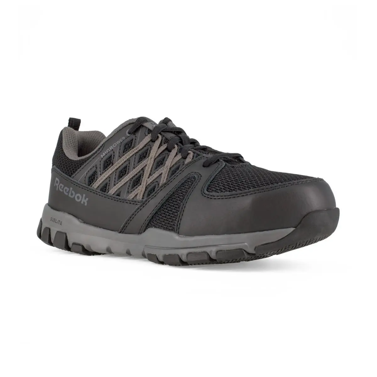 Reebok Work Shoes Men RB4016 Steel Toe SD10 Slip Resistant Athletic Black
