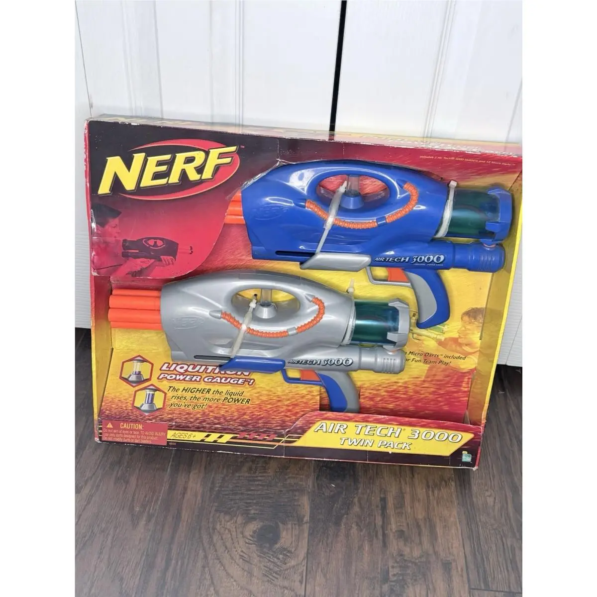 Vintage Hasbro Nerf Air Tech 3000 Blaster Liquitron Twin Pack Rare