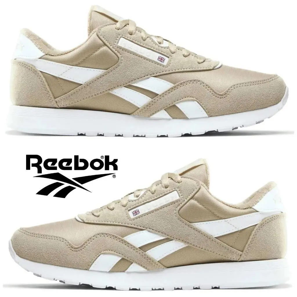 Reebok shoes - Reebok Classic Nylon - Classic Nylon - Beige, Manufacturer: Elevated Beige/Elevated Beige/White 23
