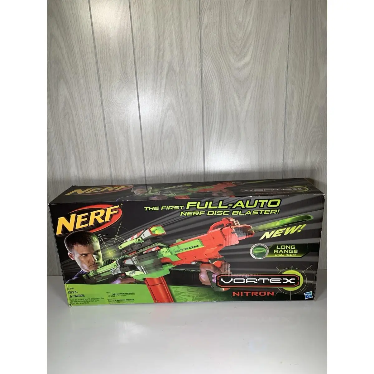 Nerf Vortex Nitron Blaster Motorized Long Range 20 Disc Electronic Scope Toy