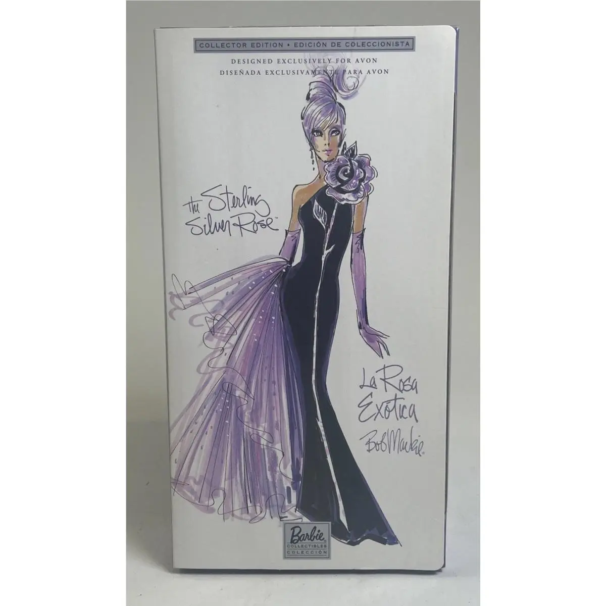Barbie Sterling Silver Rose Hispanic Doll 55452 La Rosa Exotica Bob Mackie Nrfb