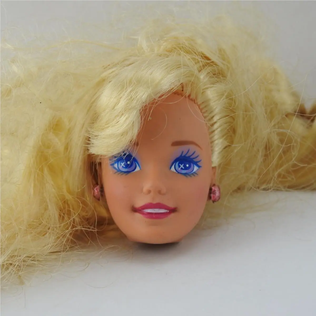 Vintage Barbie Prototype Head Only 1976 Mattel Maylasia Blonde Blue Eyes F23