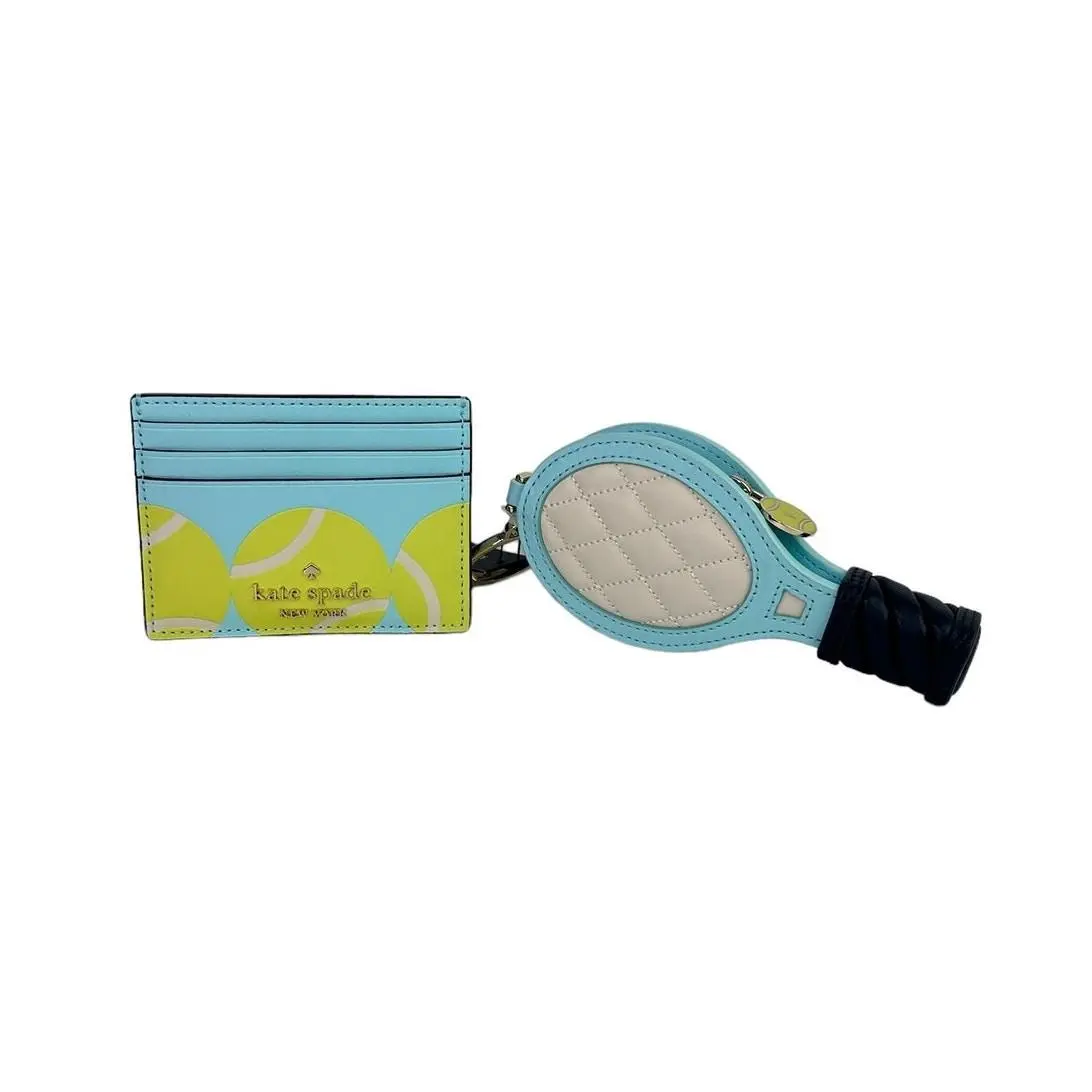 Kate Spade Grand 3D Tennis Racquet Bag Charm and Card Holder